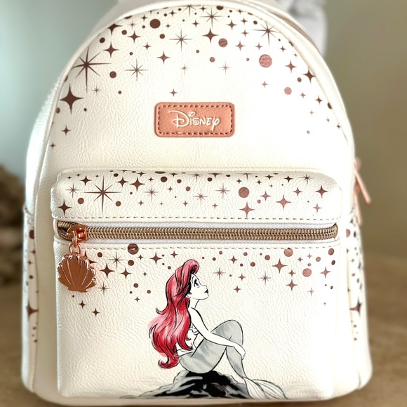 Loungefly disney the little mermaid ariel rose gold mini backpack hotsell
